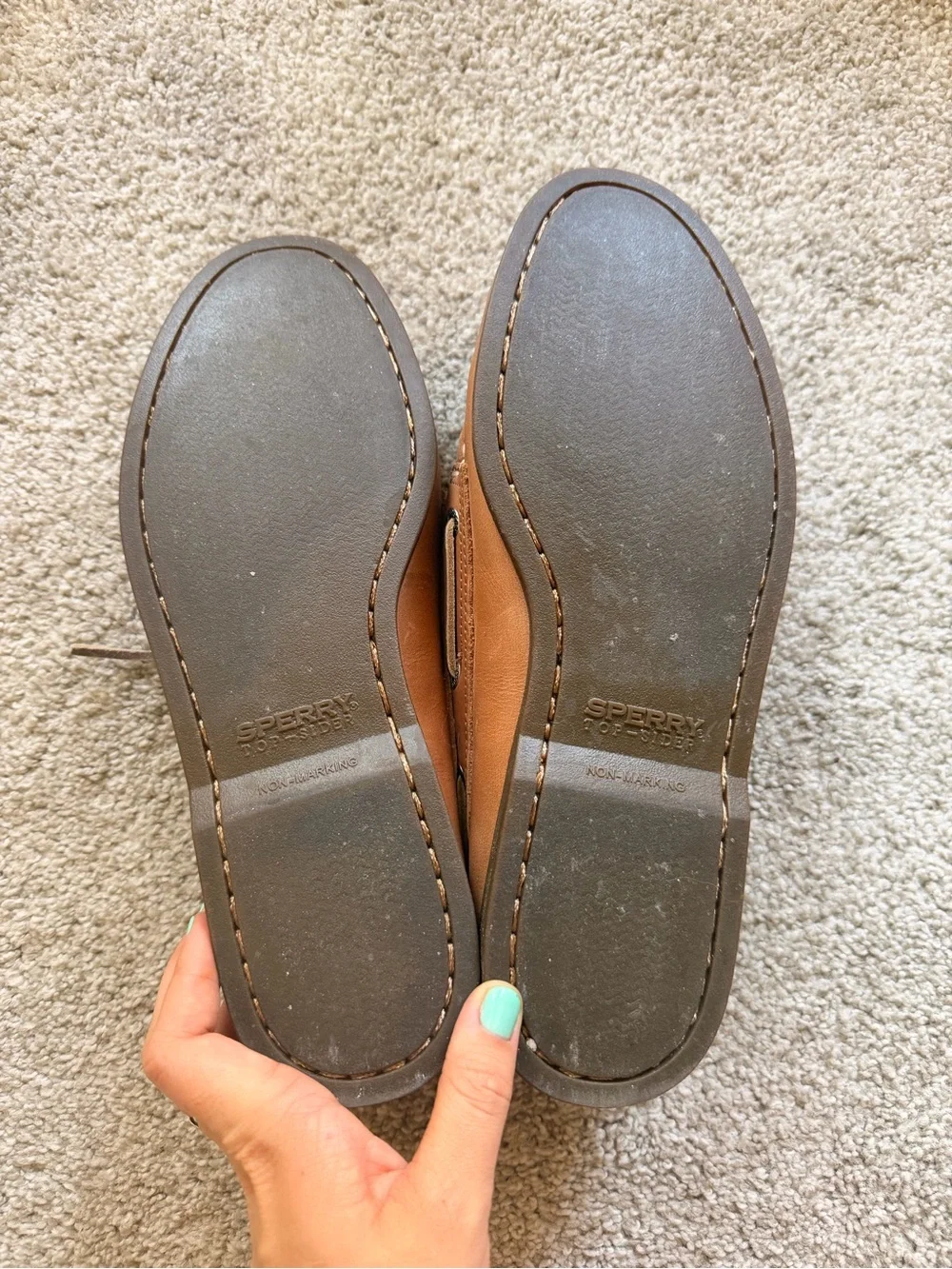 Sperry Men’s Leather Boat Shoes in Tan